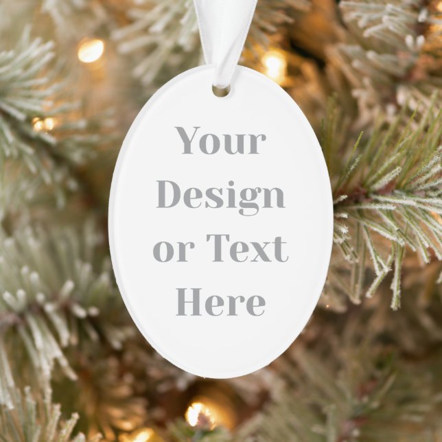 Customizable Your Design or Text Here Personalized Ornament (Baum)