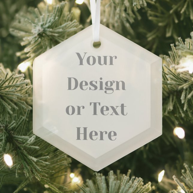 Customizable Your Design or Text Here Personalized Ornament Aus Glas (Insitu)