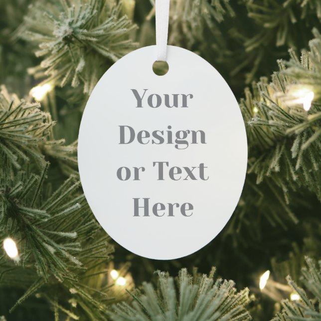 Customizable Your Design or Text Here Personalized Ornament Aus Metall (InSitu)