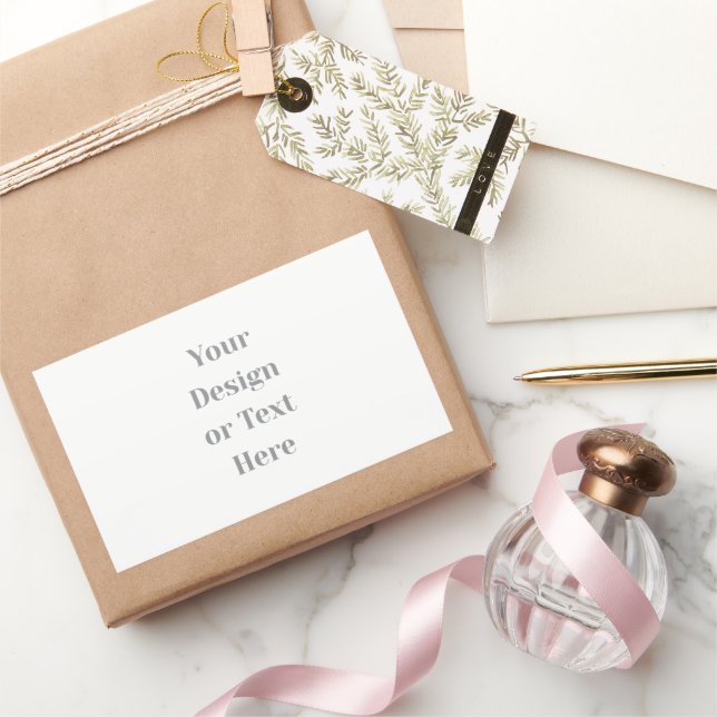 Customizable Your Design or Text Here Personalized Rechteckiger Aufkleber (Schenken)