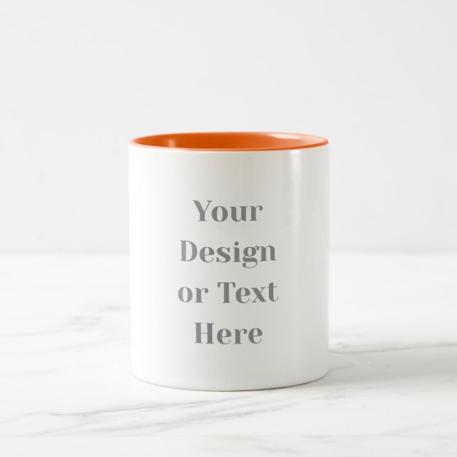 Customizable Your Design or Text Here Personalized Zweifarbige Tasse (Mittel)