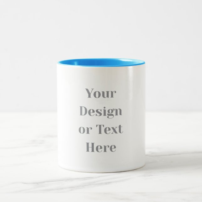 Customizable Your Design or Text Here Personalized Zweifarbige Tasse (Mittel)