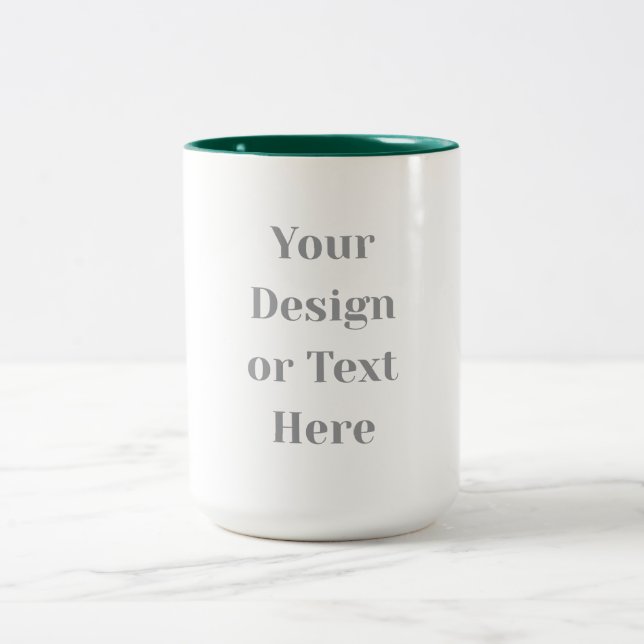 Customizable Your Design or Text Here Personalized Zweifarbige Tasse (Mittel)