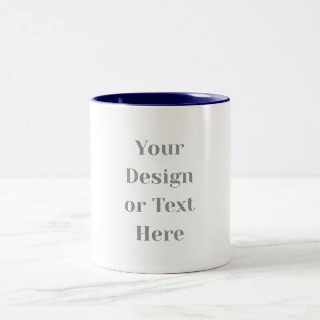Customizable Your Design or Text Here Personalized Zweifarbige Tasse (Mittel)