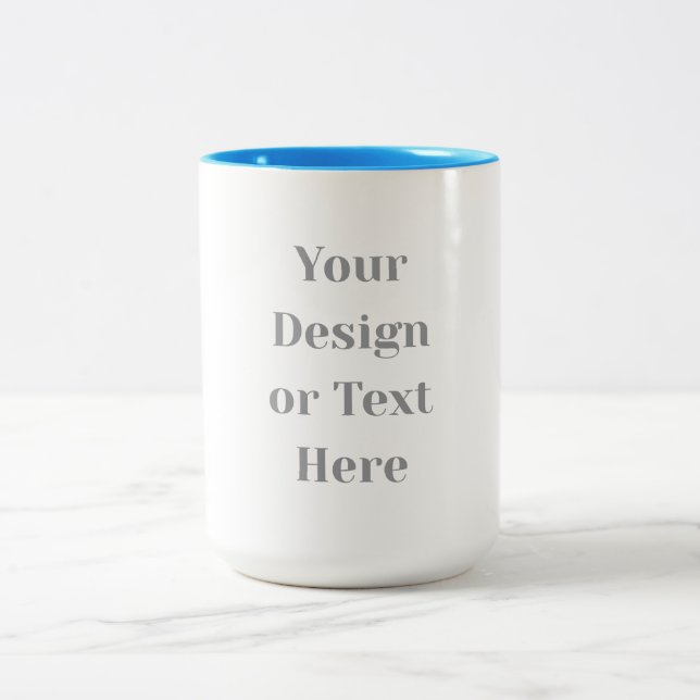 Customizable Your Design or Text Here Personalized Zweifarbige Tasse (Mittel)