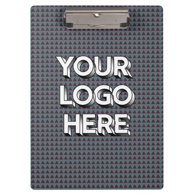 Customizable Your Logo Here Clipboard Personalized Klemmbrett (Vorderseite)