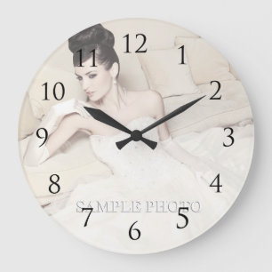 Customizable Your Photo Wall Clock Große Wanduhr