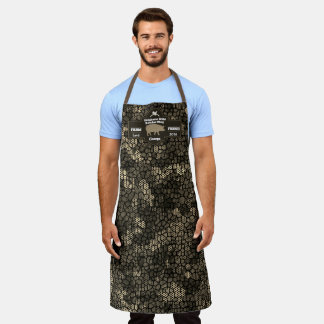 Customize Butcher Shop Orange Hog Pig Black Camo  Schürze