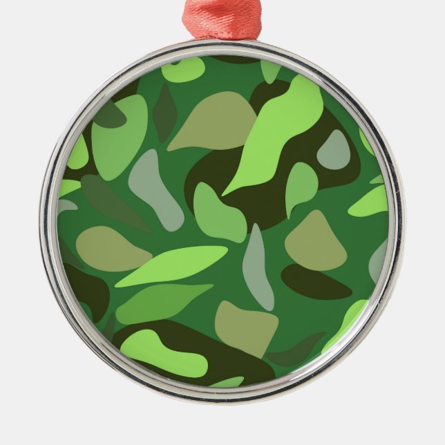 Customize Camouflage Ornament Aus Metall (Vorne)