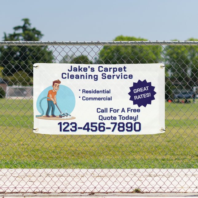 Customize Carpet Cleaning Business Promotional  Banner (Insitu)