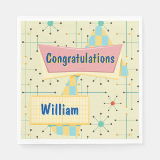 Customize Congratulations Retro Serviette