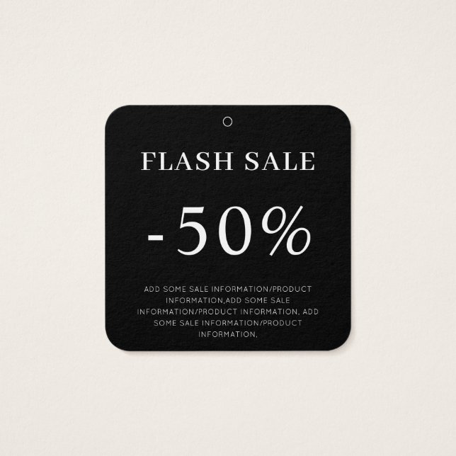 Customize Discount Sale Clothing Hang Tag (Rückseite)