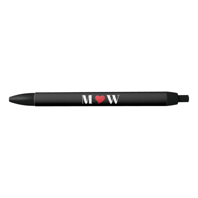 Customize Ehepaar A Loves B red heart Kugelschreiber (Vorderseite)