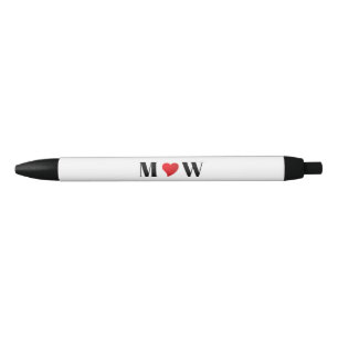 Customize Ehepaar A Loves B red heart Kugelschreiber