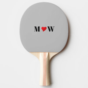 Customize Ehepaar A Loves B red heart Tischtennis Schläger