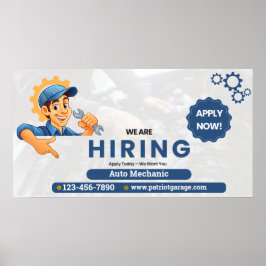 Customize Generic Now Hiring Auto Mechanic  Poster