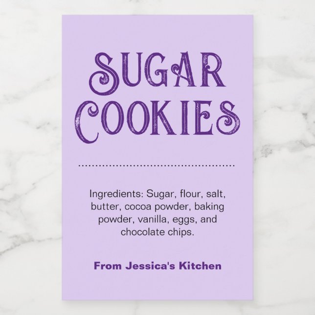 Customize Homemade label HM001_27rdv2 Lebensmitteletikett (Einzelnes Label)