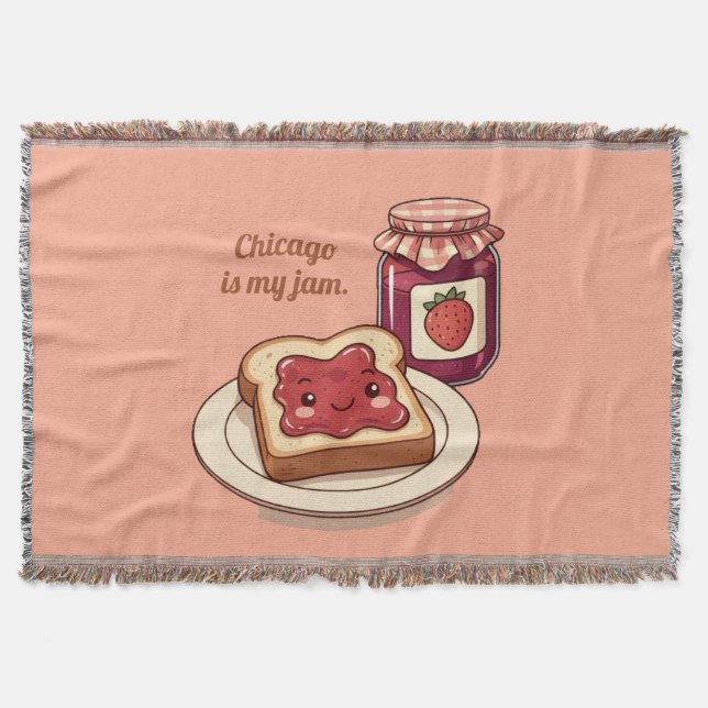[Customize] is my jam - cute jam and toast cartoon Decke (Vorderseite)