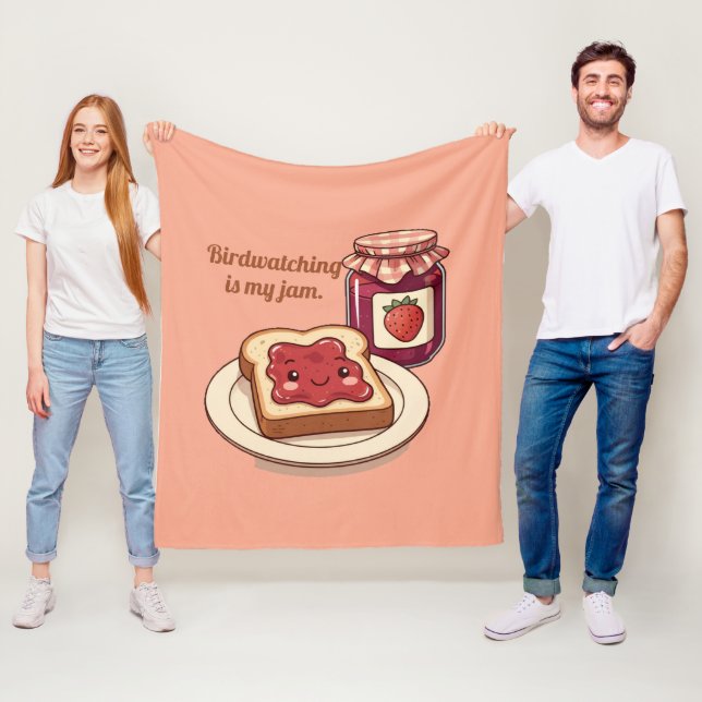 [Customize] is my jam - cute jam and toast cartoon Fleecedecke (Beispiel)
