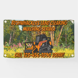 Customize Land Clearing Mulching Service Business Banner