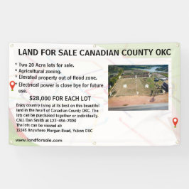 Customize Land Lot Property For Sale Logo Agent Banner
