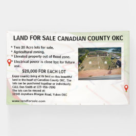 Customize Land Lot Property For Sale Logo Agent Banner