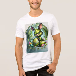 Customize Me!-Frustrated Bunny Embracing an Egg,  Tri-Blend Shirt