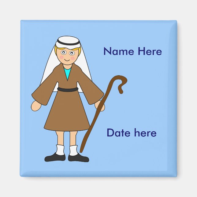 Customize Me — Kinderkrippe "Joseph" Magnet (Vorne)