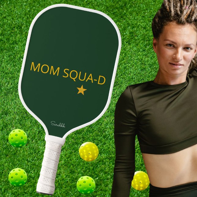 Customize Mom Squad Pickleball Cute Cool Name Gift Schläger (Von Creator hochgeladen)