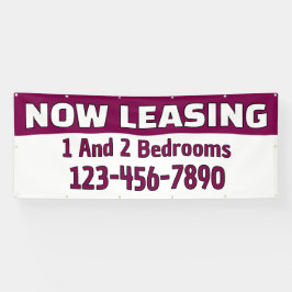 Customize Now Leasing 1 And 2 Bedrooms Banner
