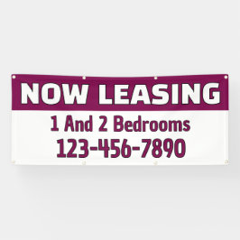 Customize Now Leasing 1 And 2 Bedrooms Banner