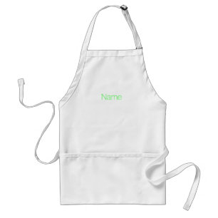 Customize personalize NAME monogram neon green Schürze