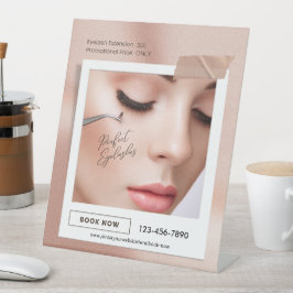 Customize Pink Elegant Aesthetic Eyelash Extension Sockelschild