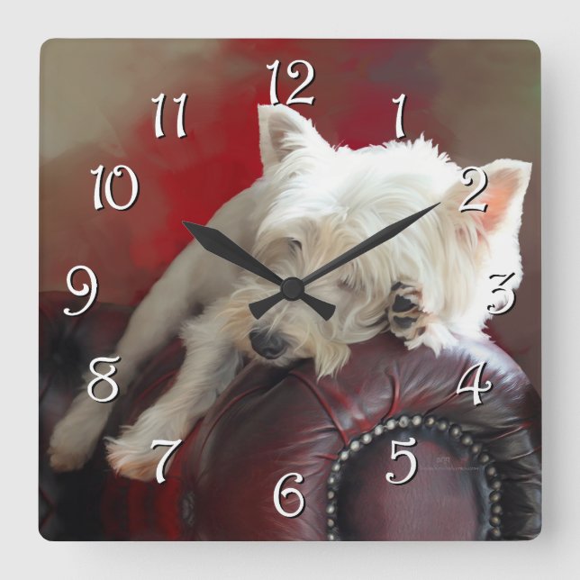 Customize Product Quadratische Wanduhr (Vorderseite)