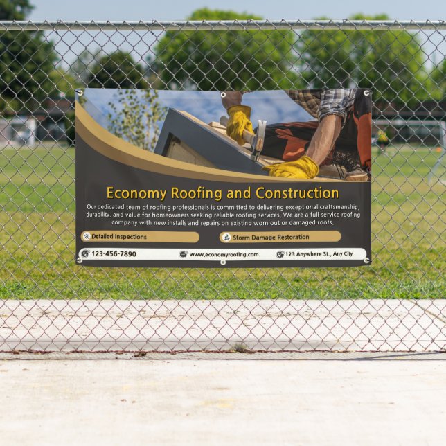 Customize Roofing Service Business Detailed 2  Banner (Insitu)