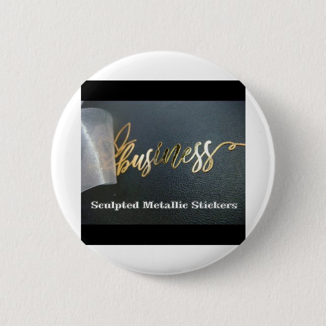 Customize Sculpted Metallic Stickers Button (Vorderseite)