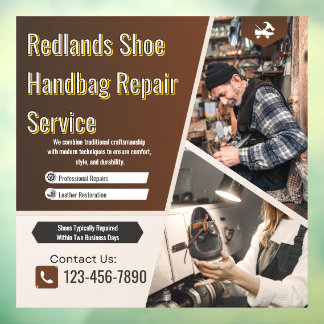 Customize Shoe Handbag Repair Shop Promotional Fensteraufkleber
