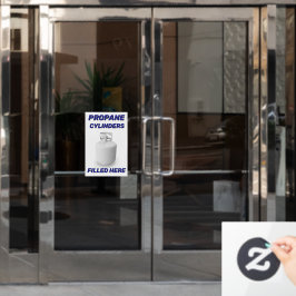 Customize Shop Logo Propane Cylinders Filled Here Fensteraufkleber