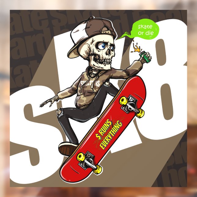 Customize Skateboard Shop Promotional Front Fensteraufkleber (Blatt 2)