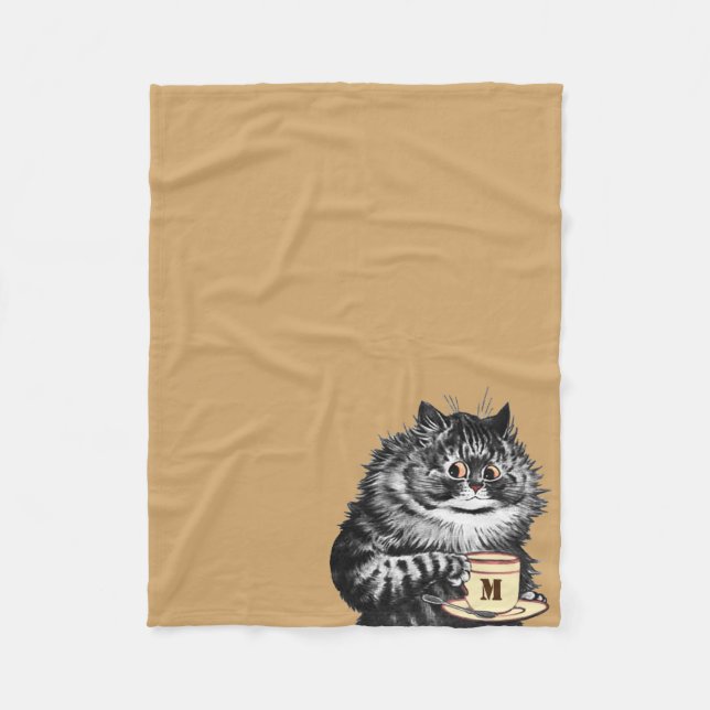 Customize Tasse Initial, Louis Wain Fleecedecke (Vorderseite)