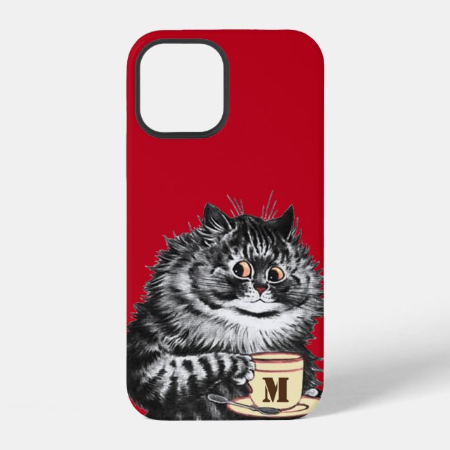 Customize Tasse Initial, Louis Wain iPhone 12 Hülle (Rückseite)