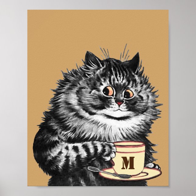 Customize Tasse Initial, Louis Wain Poster (Vorne)