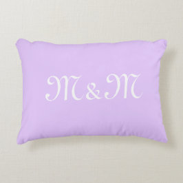 Customize w/anfangs White Letter Number lavender Dekokissen