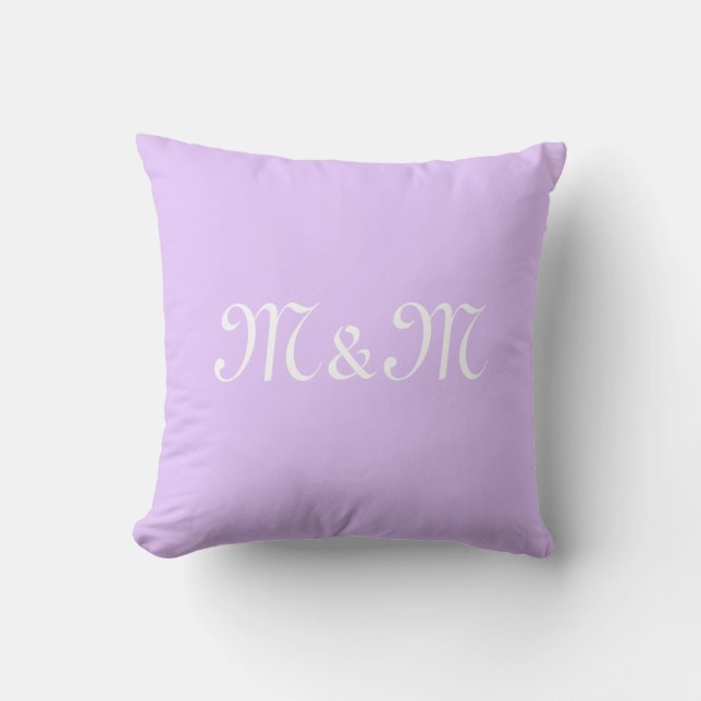 Customize w/anfangs White Letter Number lavender Kissen (Vorderseite)