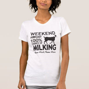 CUSTOMIZE Weekend Forecast Milk Nubische Ziege T-Shirt