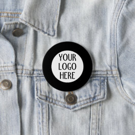 Customize Your Black White company logo Button