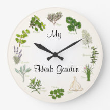 Customize Your Herb Garden Round Clock
