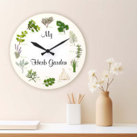 Customize Your Herb Garden Round Clock