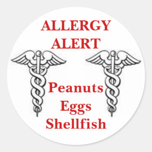 Customizeable Allergieaufkleber Runder Aufkleber