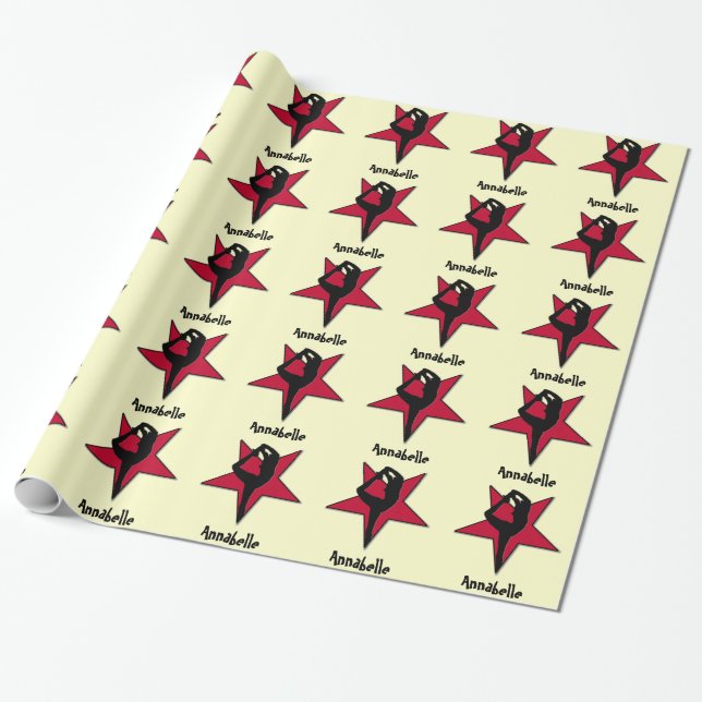 Customizeable rotes geschenkpapier (Ungerollt)